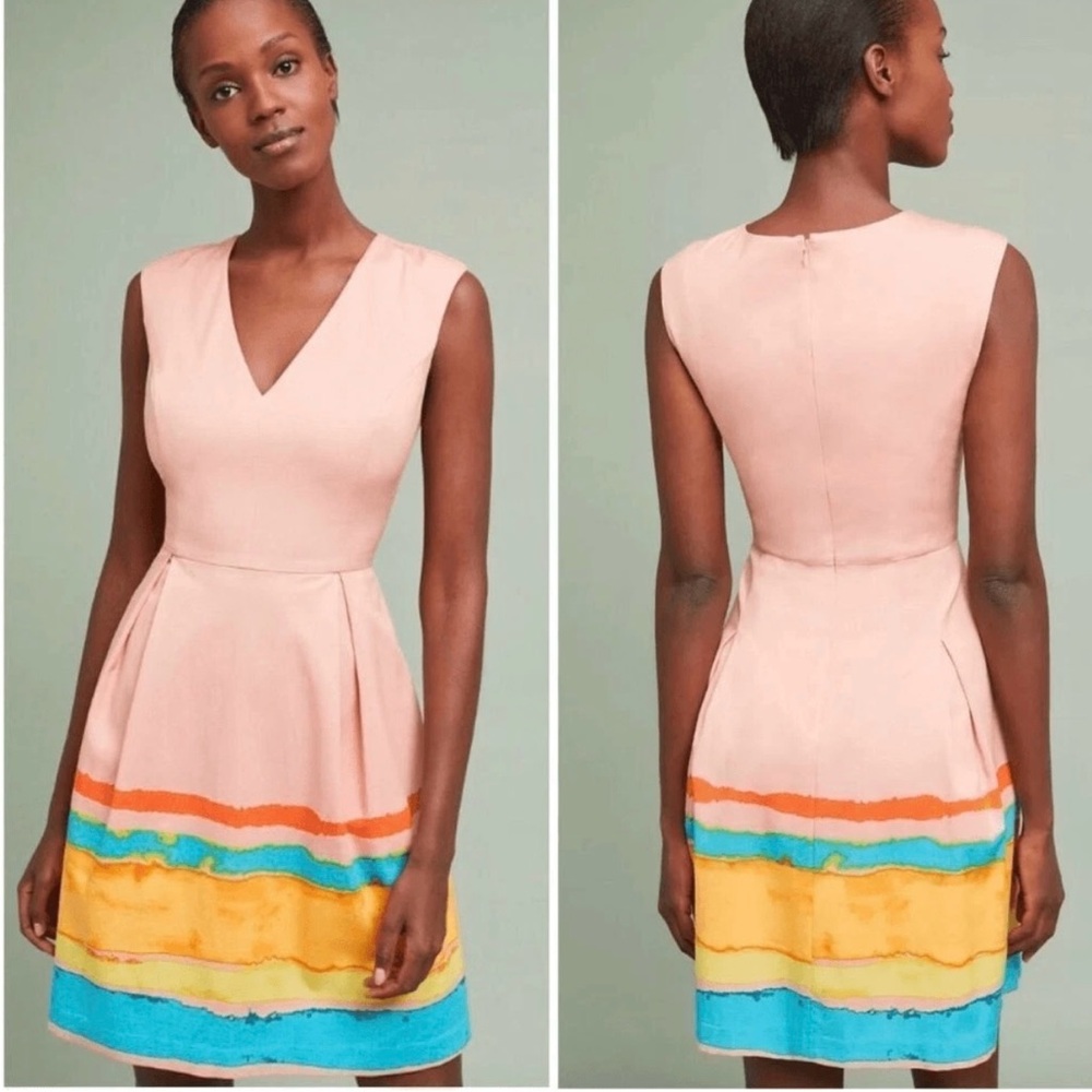 Colorful Anthropologie Tracy Reese Painterly Dress 
Size 2p
